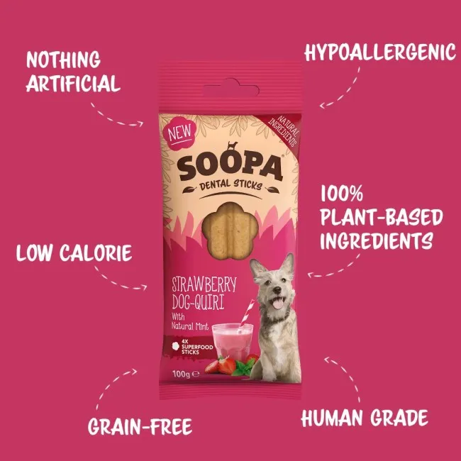 Soopa Dentals Erdbeere Dog-Quiri